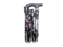 Leve Dobrável Compacto Bengala - Preto Floral