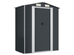 Abrigo De Jardim Vidaxl Antracite Aço ( 192x108x223 Cm)