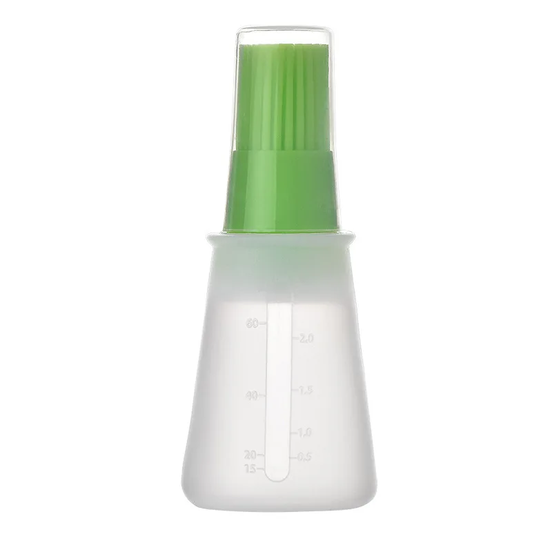 Escova de Silicone para Frasco de Óleo com Tampa e Cabeça Resistente ao Calor MDUG