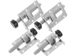 Doitool Conjunto De 4 Pés Niveladores Ajustáveis Para Móveis E Bancadas, Em Pvc Prateado + Aço Laminado A Frio