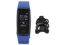 Pulseira inteligente CB01 azul com monitoramento de batimentos EOOCOO