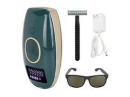 Depilador IPL Red Ray com dispositivo portátil de resfriamento para remoção de pelos, compatível com plugues O Lar 100-240V, verde escuro (EUA).