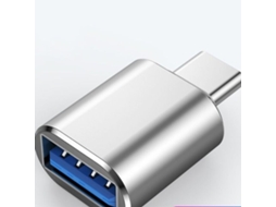 Adaptador Usb C Para Usb 3.0, Alumínio Prateado Brilvibera