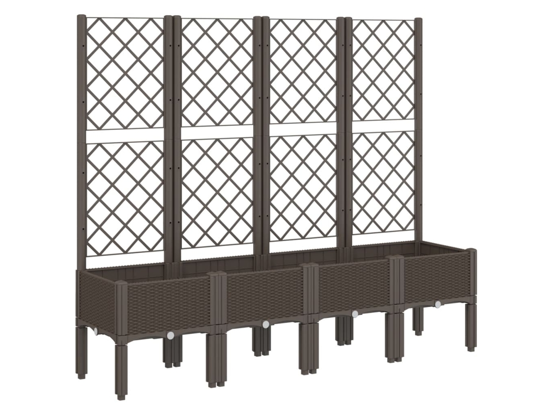 Vaso VIDAXL Marrom Polipropileno 160X40X142 Cm