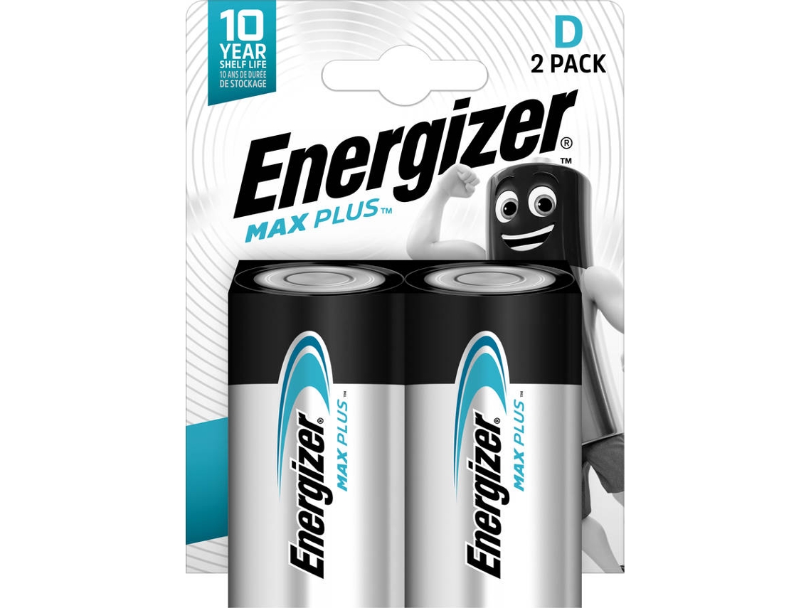 Pilhas ENERGIZER Max Plus LR20 D (2 unidades)