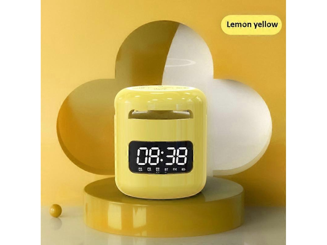 Alto Falante Hifi Portátil Led Luz Noturna Quente Rádio Fm Abs Sem Fio Inteligente Despertador Eletrônico Olysi Shop