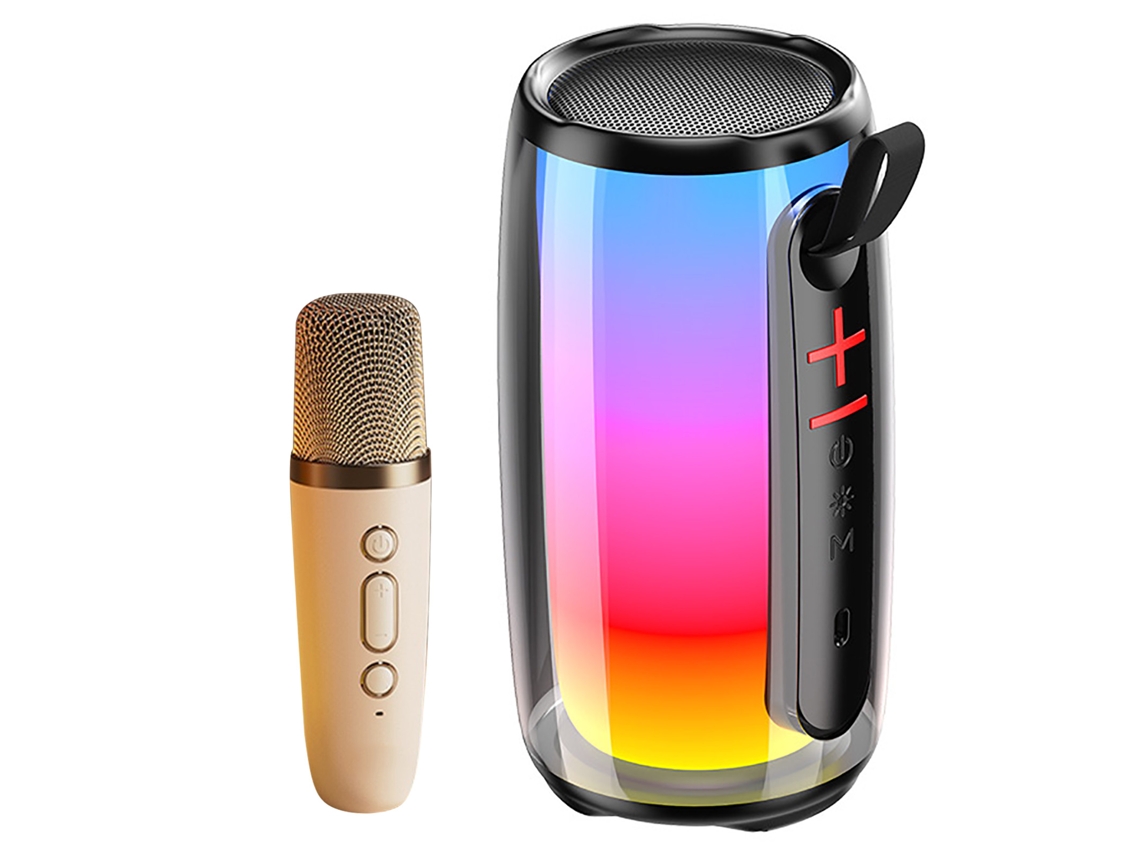 Microfone e Alto falante EOOCOO (bluetooth, KTV)