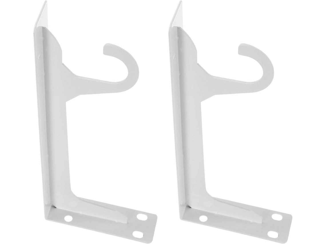 Suportes De Metal Angulares Para Prateleiras Armário Com Gancho, 30cm 12 Polegadas, Brancos, 2 Peças, Suporte Resistente