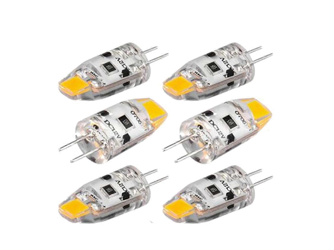 Rebe 6pcs Lâmpada Led G4 12v Dc Regulável Cob 1.5w 360° 2700 6500k 110 120lm Substituição de Lâmpada Halógena 15w Ip65 Luz Branca Quente