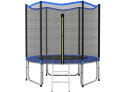 Trampolim 244cm com rede de proteção e escada de acesso inclusas BTFORUS
