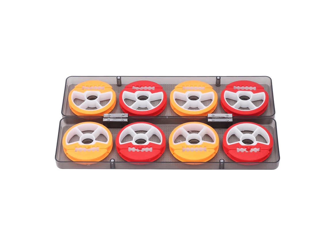 Caixa de Linha de Pesca 8 Bobinas Multifuncional Colorida