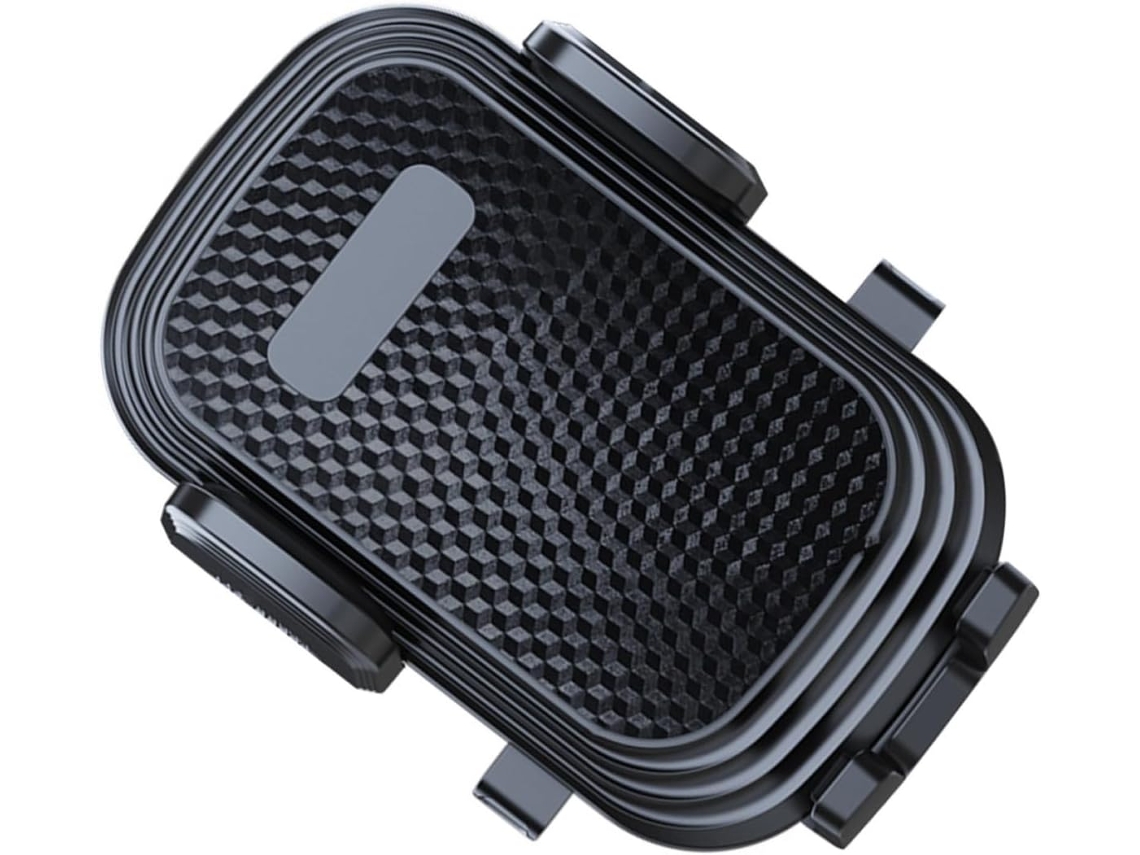 Suporte Para Celular Veicular Com Clipe, Rotação De 360°, Preto
