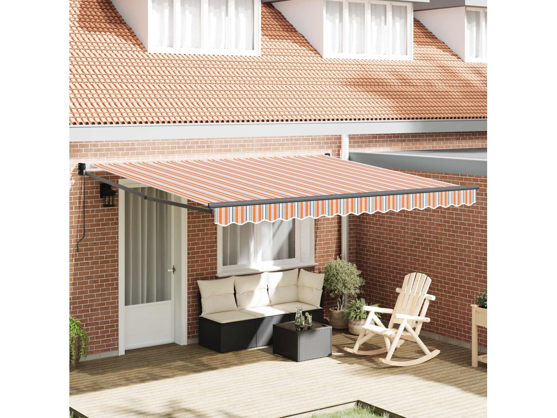 Vidaxl Toldo Retrátil Multicolor 400 × 300 Cm