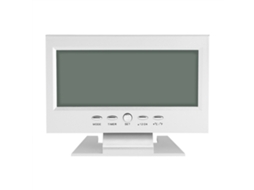 Despertador digital LCD Baok com sensor de som, calendário e temperatura, cor prata.