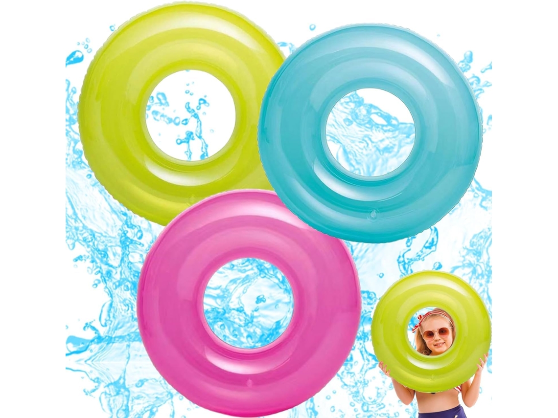 Tubo inflável transparente de 76cm para crianças e adultos AQUAFORGE