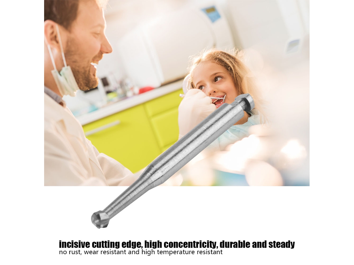 Laxiscreed Conjunto De 5 Brocas De Aço Rígido Para Corte E Polimento Dental