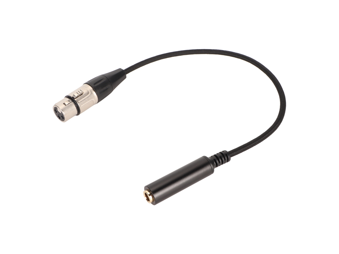 Aetheria cabo Adaptador 6,5mm Fêmea para Xlr Fêmea 3 Pino Balanceado 30cm/11,8 Polegadas