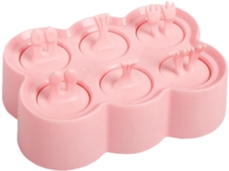 Forma De Gelo Silicone Rosa Cabilock, Formato Retangular, Leve E Prática Para Guardar, Ideal Para Uso Doméstico E Na