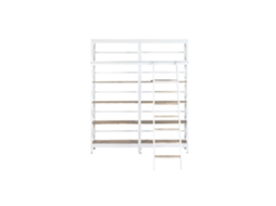 Estante Metálica com Puxador Tipo Escada Branco, 180x35x220cm ALEXANDRA HOUSE LIVING