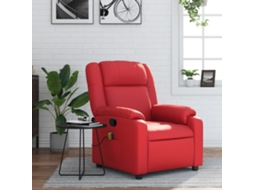 Vidaxl Poltrona De Massagens Reclinável Couro Artificial Vermelho