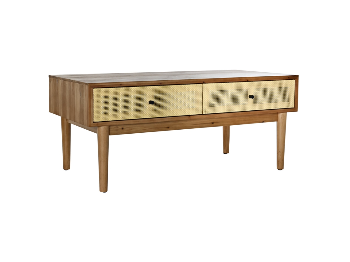Mesa de Centro em Rattan Marrom AQUANDRA HOUSE LIVING
