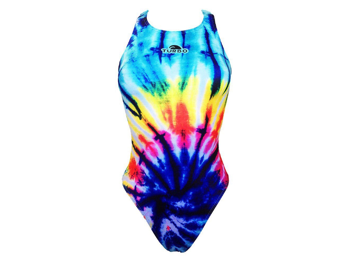 Fato de banho para Mulher TURBO Wide Strap Swirl Azul para Natação (M)
