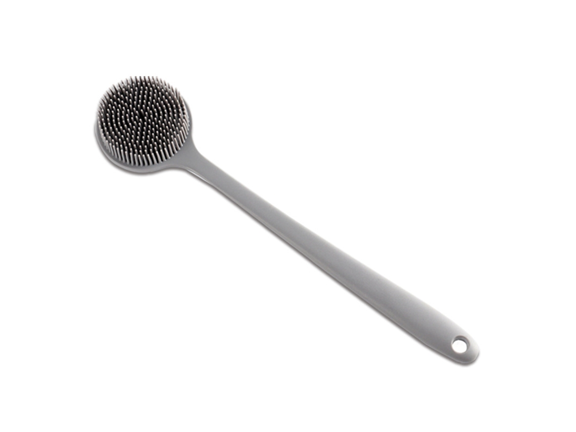 Escova De Banho Com Cabo Longo Antiderrapante - Silicone Esfoliante Macio