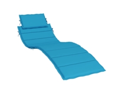 Sun Lounger Cushion, Sun Lounger Cushions Vidaxl Azul Tecido (n/a)