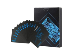 Mali cartas de Poker Impermeáveis Resistentes a Flexões Mate Espessadas para Festas Azul