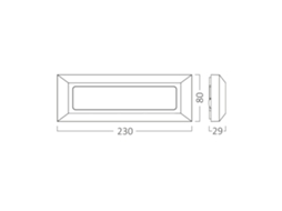 Aplica RITA GU10 2x35W Cinza Alumínio IP44
