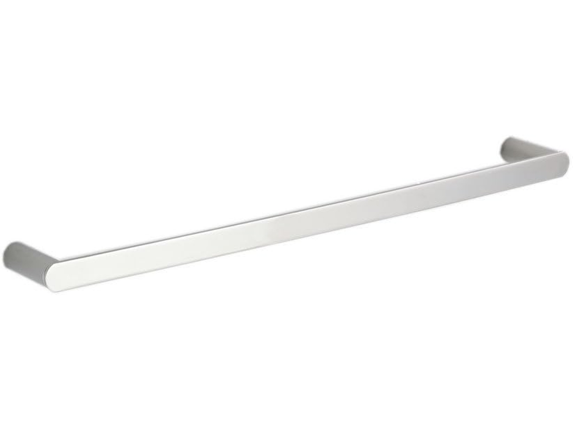 Toalheiro Individual Para Banheiro Cromado Polido, Aço Inoxidável Sus, Oval, 60 Cm Zeuxo
