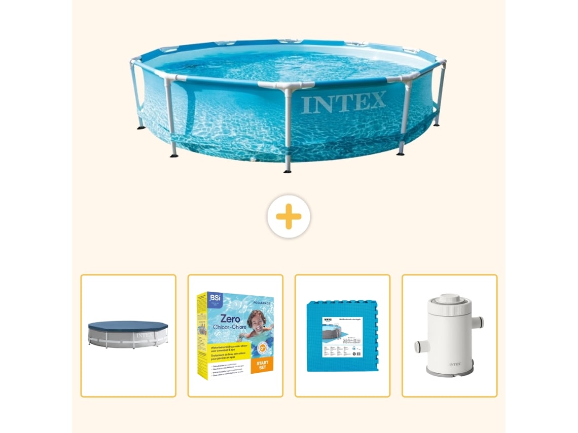 Intex Piscina Com Estrutura Redonda - 305x76 Cm - 5-peças S102