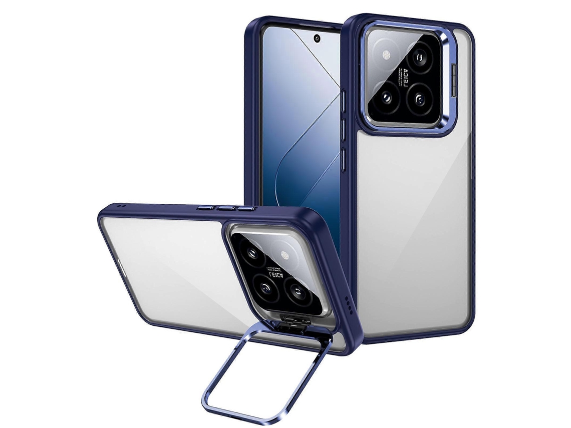 Capa Protetora De Acrílico Tpu Com Suporte Para Xiaomi 14 Pro, Cor Safira