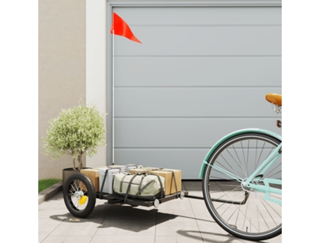 Reboque de Carga para Bicicleta 122X53X28 Cm Ferro Preto VIDAXL