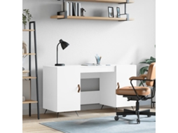 Vidaxl Secretária 140x50x75 Cm Derivados De Madeira Branco