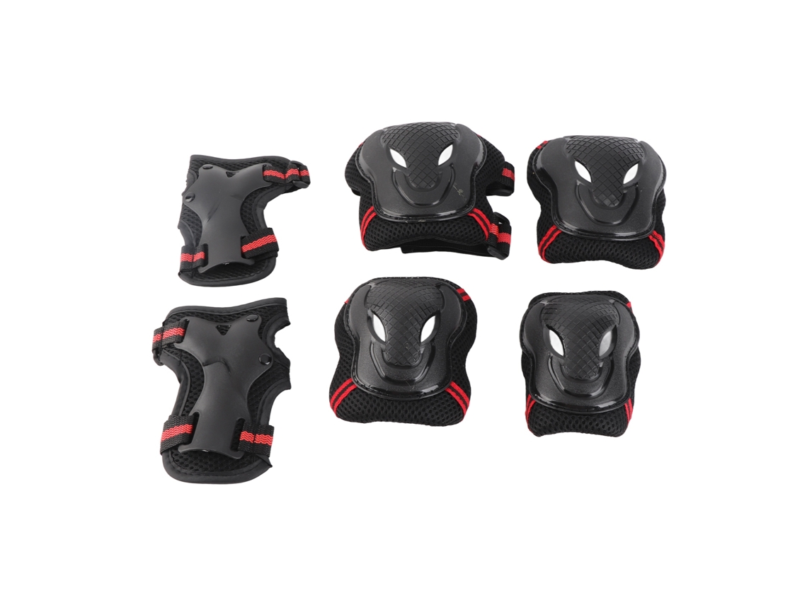 Kit de Proteção 6 em 1 Joelheiras Cotovelos Punhos para Skate Ciclismo S/MARCA