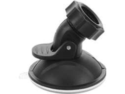 Suporte para câmera veicular com ventosa giratória de 360° para para-brisa.