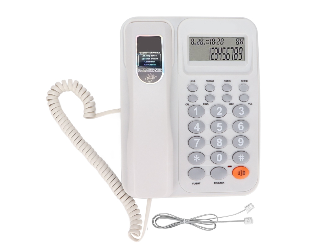 Telefone Fixo com Fio, Identificador EOOCOO