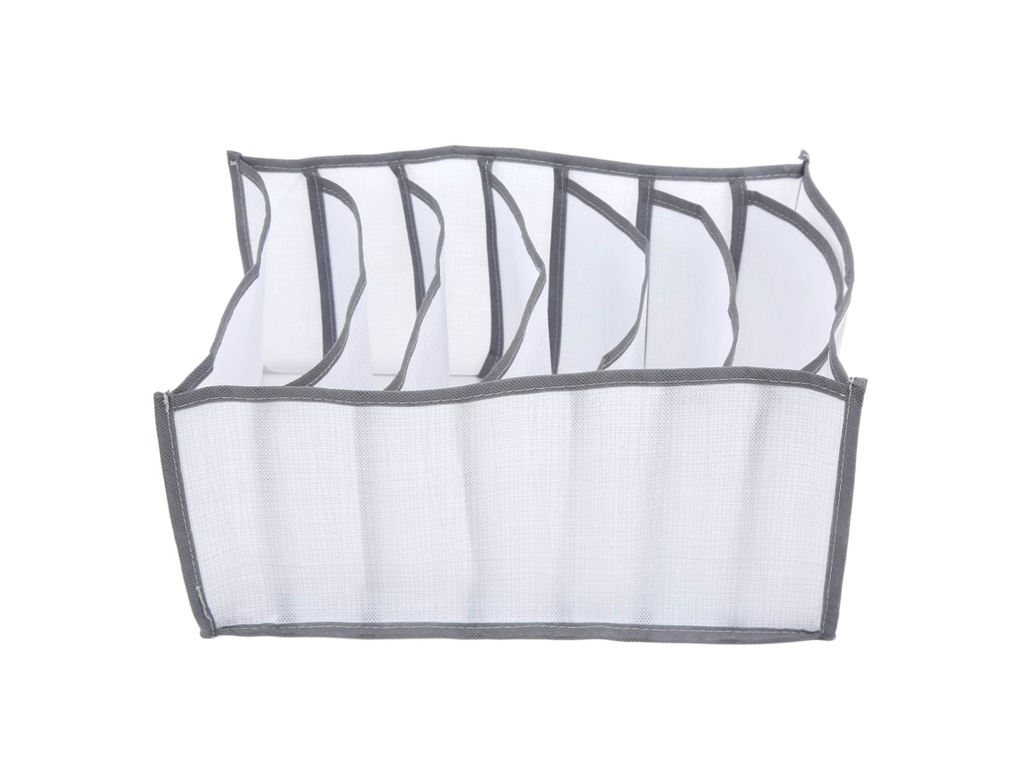 Organizador De Roupas Com 7 Compartimentos, Grande Capacidade, Apilável, Sem Cheiro Para Armário Branco