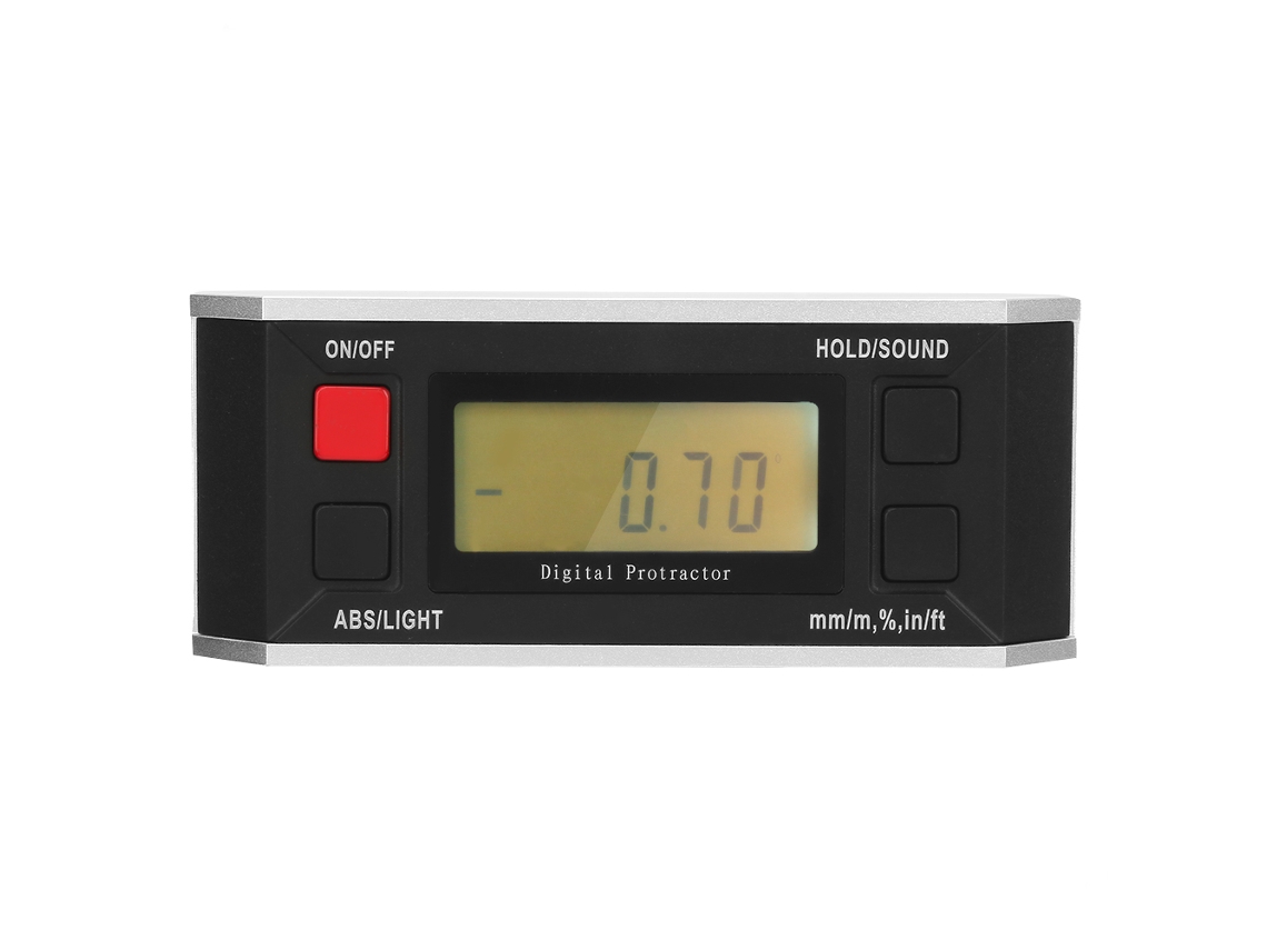 Medidor Digital De Ângulo 4x90° Com Iman, Protrator E Inclinômetro Multifuncional