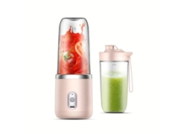 Mini Espremedor Elétrico Portátil Liquidificador Smoothie Rosa Com Copo Onlike