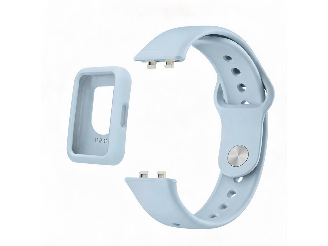 Bracelete De Silicone E Capa Protetora Para Huawei Band 11 (azul)