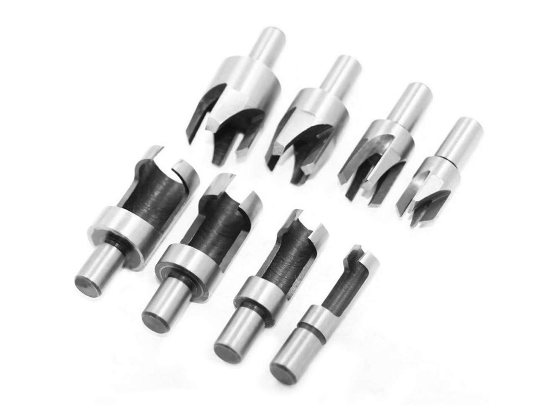 Jogo De 8 Brocas Para Tarugos De Madeira 6mm,10mm,13mm,16mm Brocas Cónicas De Aço Carbono Para Trabalhos Em Madeira Btforus
