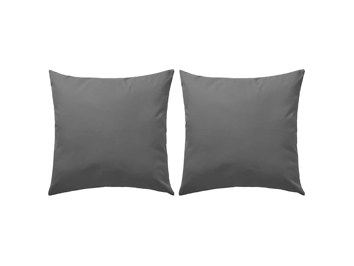 Vidaxl Almofadas Para Exterior 2 Pcs 45x45 Cm Cinzento