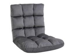 Poltrona com colchão de hóspedes, cadeira no chão, ajustável, 55x71x53,5cm cinza S/MARCA