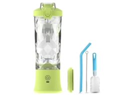 Lurelia Liquidificador Portátil Recarregável Usb, 590 Ml, 6 Lâminas, Para Sumos, Verde