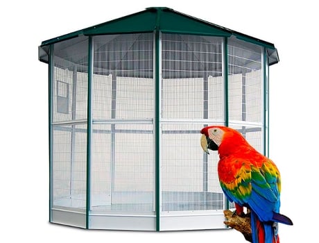 Voladera Grande para Pájaros - Voladera Manila de 12 Lados para Aves exóticas - Pajarera Exterior - Voladera de jardín