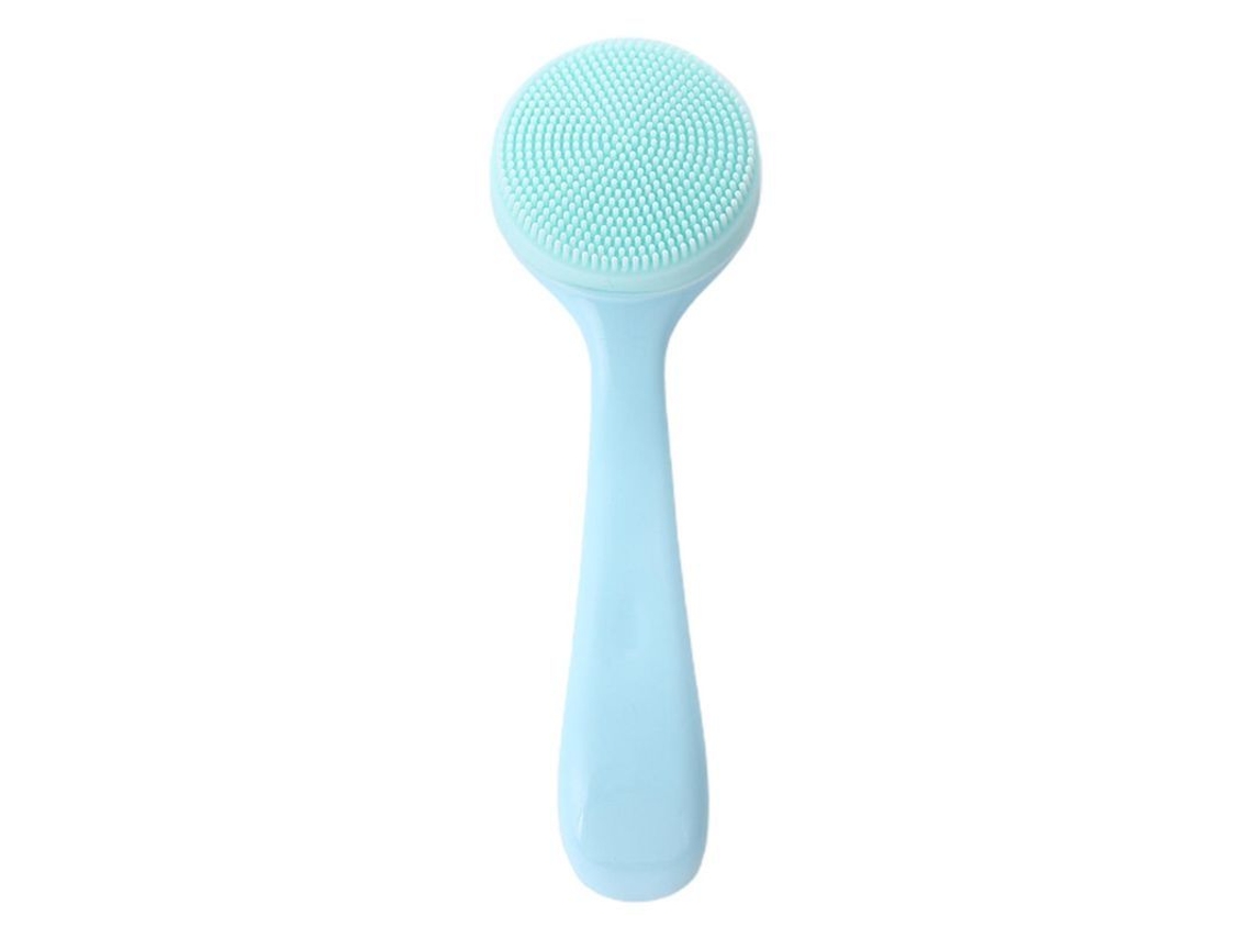 Escova de limpeza facial Fasst em silicone macio para remoção de cravos e esfoliação, com cabo ergonômico.