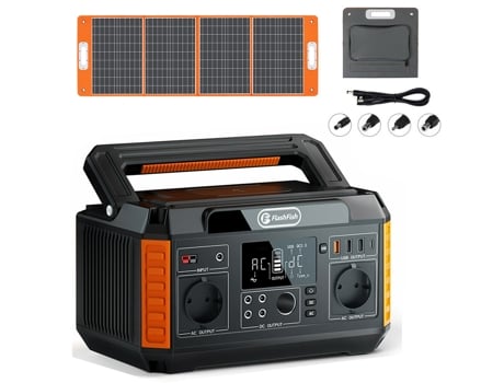 Power Bank Flashfish P60 560w 520wh 140400mahpainel Solar Tsp100w Portátil Gerador Elétrico De Energia Para Acampamento Bateria
