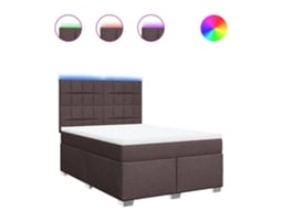 Box Spring Bed, Box Spring Beds Vidaxl Marrom Tecido (140 X 200 Cm)